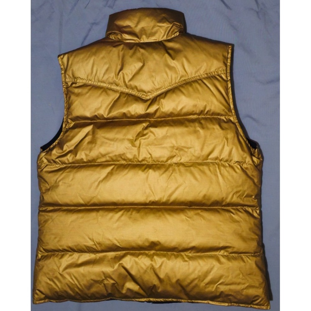 Ralph Lauren Women Vest Reversible Puffer Down Feather Dark Navy/ Gold Small - Picture 4 of 6